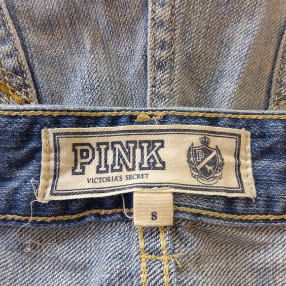 Pink Victoria's secret denim distressed booty shorts with cuffs - Picture 12 of 12